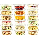 Slomg 100 Pack 8oz Plastic Deli Containers with Lids, Disposable Food Storage Containers for Soup Meal Prep Leftover, To Go Takeout Quart Bowls for Restaurant Kitchen Microwave Dishwasher Freezer Safe