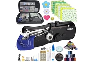 TIKMUS Handheld Sewing Machine, Mini Sewing Machine for Adults Quick Stitching, Portable Sewing Machine with Sewing Supplies Suitable for Clothes, Jeans, Home DIY, Travel