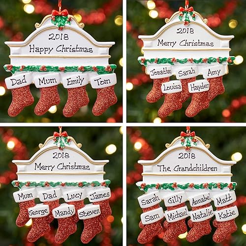 Décoration De Noël Personnalisée Avec Une Boule Darbre De Noël Famille De Manteaux Groupes 234567 Et 8 Mantel Family