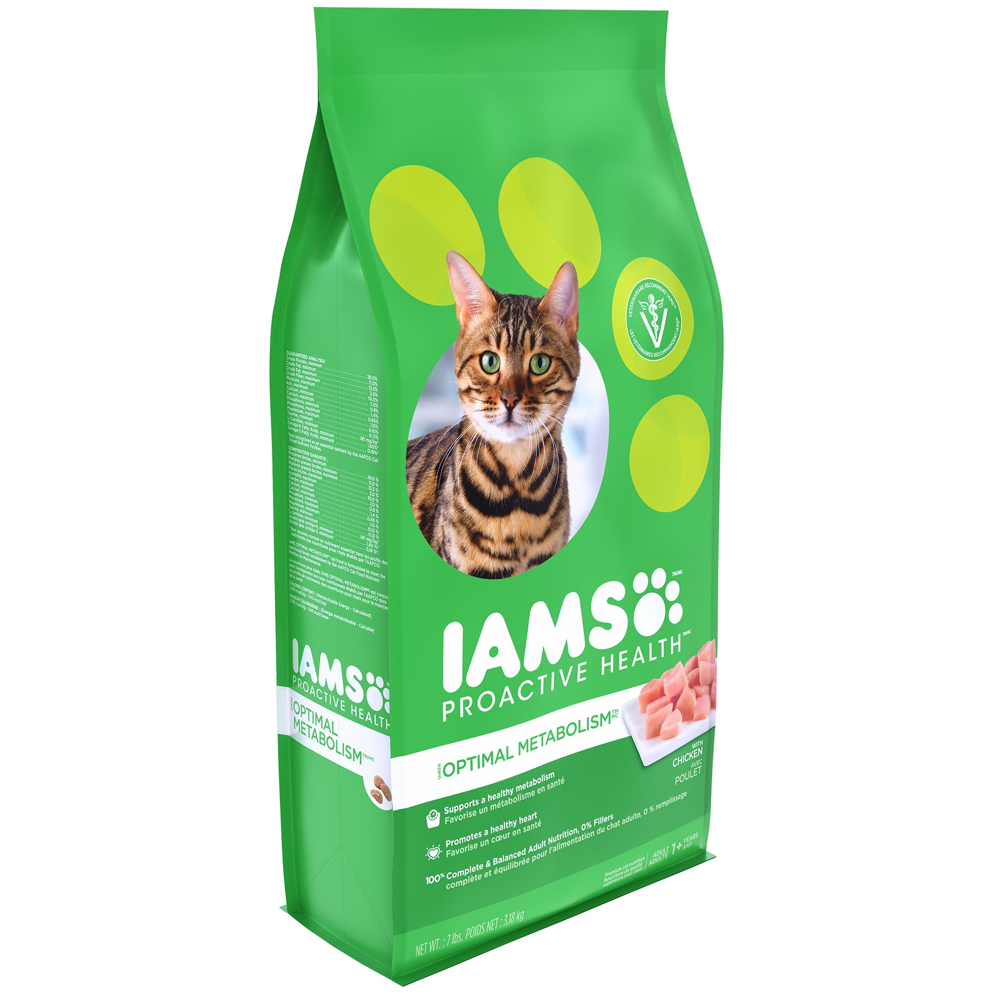 IAMS PROACTIVE HEALTH OPTIMAL METABOLISM Dry Cat Food 7 ...