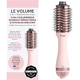 L'ANGE HAIR Le Volume 2-in-1 Titanium Blow Dryer Brush | Frizz Control Blowout Hair Dryer Brush for Drying and Styling | Volu