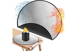 AMERBRO Round Fire Pit Mat Compatible with Solo Stove Mesa Accessories, 4-Layer Round Fire Proof Mat for Tabletop Fireplaces, Table Mat Small Under Grill Mats for Outdoor Grill Table Top Protection