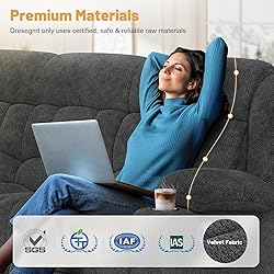 Dresegmt Loveseat Recliner Sofa Set, Flip Middle