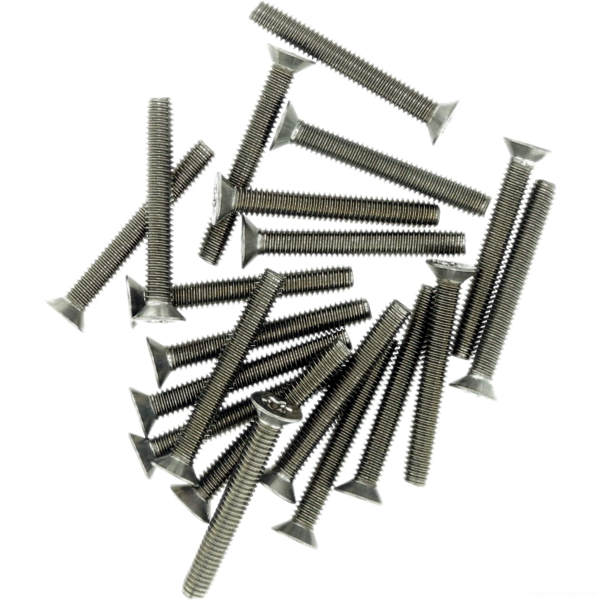 M5 (5mm x 16mm) TX Socket Countersunk Thread Rolling Screw - Stainless Steel (A2) (Pack of 20)