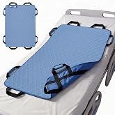 CoolShields Positioning Bed Pad with 8 Reinforced Handles, 34" x 52" Washable Waterproof Transfer &amp; Sliding Sheet for Repositioning, Turning &amp; Everyday Care