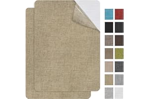 EMORBALS 2Pcs 8 * 11Inch Couch Patches Repair Fabric, Self-Adhesive Couch Repair Patch with Strong Glue, Repair Patch for Sofa, Tote Bags, Car Seats, Furniture,Etc(Khaki-2)