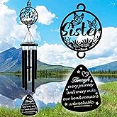 Valentines Day Sister Gifts,37" Sister Birthday Gifts Wind Chime,Bestie Gift for Women,Unique Sisters Gift for Birthday,Christmas,Mothers Day,Wedding,Graduation,Garden Decoration