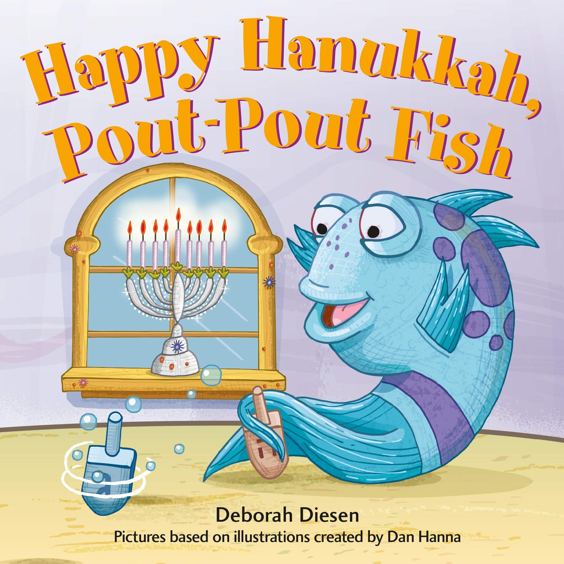 Happy Hanukkah, Pout-Pout Fish  - One Little Small Blog Hanukkah Gift Guide. Hanukkah books for kids.