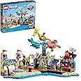 LEGO Friends Beach Amusement Park 41737 Building Toy Set, A Technical Project for Older Kids Ages 12+, with Spinning Carousel, Wave Machine and Shooting Gallery Game