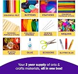 Blue Squid Arts & Crafts Chest Deluxe Kit 3000+ Pieces 2 Drawers 18 Compartments view 7