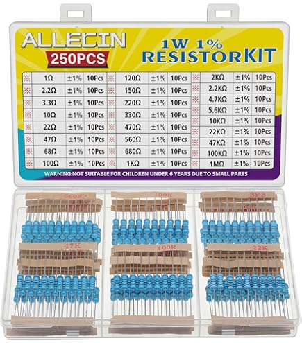 Kit De Resistencias De Película De Carbono De 1/6 W, Juego De Resistencias De 5%, Resistencia