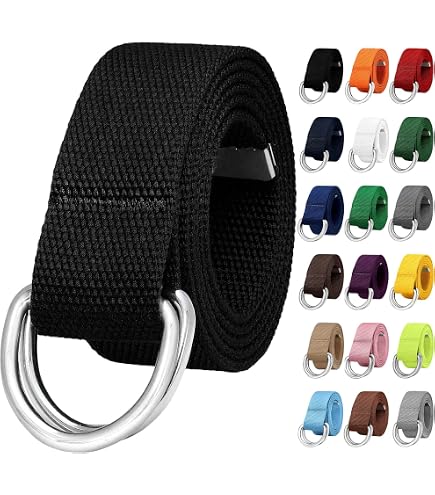 JINIU Military Tactical Belt Long Double D Ring Big Mens Canvas