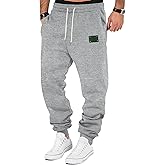 TAFLE Men's Fleece Sweatpants Warm Winter Pants Athletic Drawstring Jogger Pants with Pockets