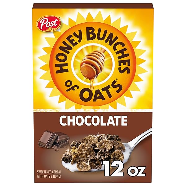 HONEY BUNCHES OF OATS CHOCOLATE, MADE WITH WHOLE GRAIN CEREAL, BREAKFAST CEREAL, 12OZ BOX (PACK OF 1)