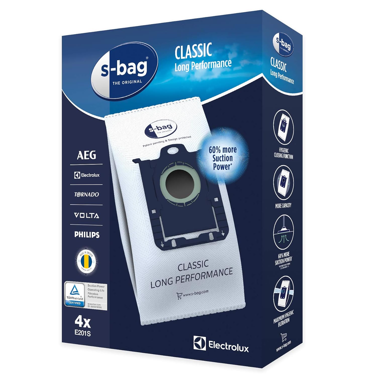 Sacchetti Per Aspirapolvere Electrolux E79 Originali - 5 Pezzi Per Modello Z950