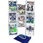Detroit Lions Cards: Jared Goff, David Montgomery, Amon-Ra St. Brown, Sam LaPorta, Jahmyr Gibbs, Barry Sanders, Aidan Hutchinson, Calvin Johnson ASSORTED Football Stars & GOATs Trading Card & Wristbands Gift Pack