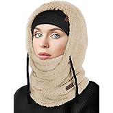 ROXUN Ski Mask Fleece Balaclava, Windproof Face Mask Winter Warm Neck Cover Hat Hood for Men Women