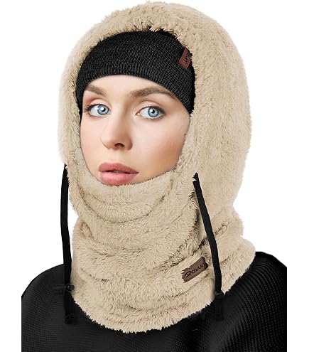 Amazon.com: Kids Balaclava 3 in 1 Cute Bear Hat Scarf Mask  display picture 3