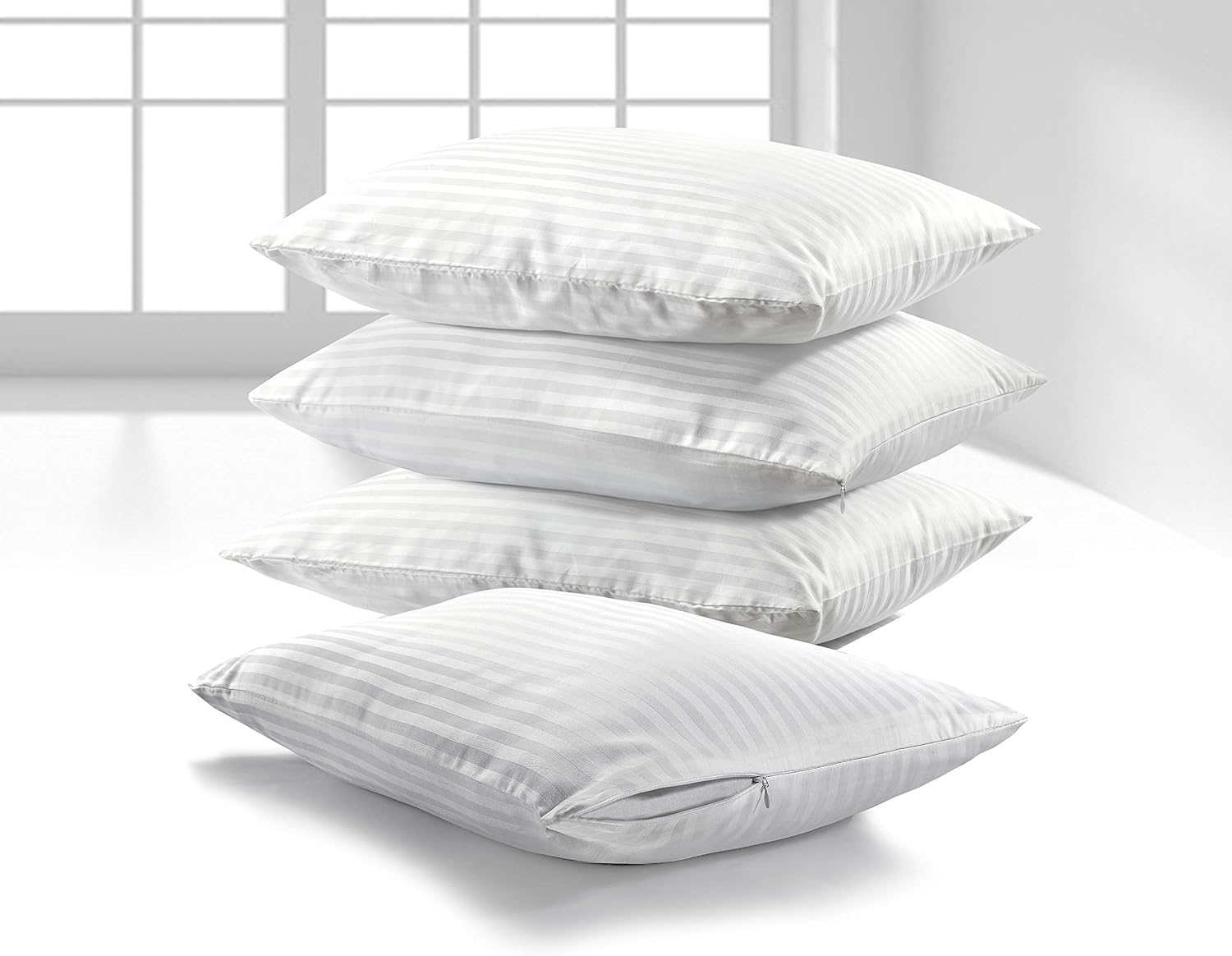 satin stripe pillows