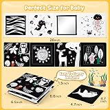 URMYWO Newborn High Contrast Baby Book Black and White Sensory Toys 0-12M view 3