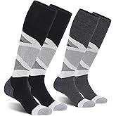 CS CELERSPORT 2/3 Pack Ski Socks for Womens and Mens with Full Cushion, Wool Winter Warm Socks for Skiing Snowboarding