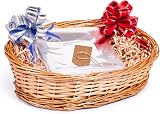 Woodluv Create Your Own Wicker Gift Hamper Oval Basket Kit Natural view 4