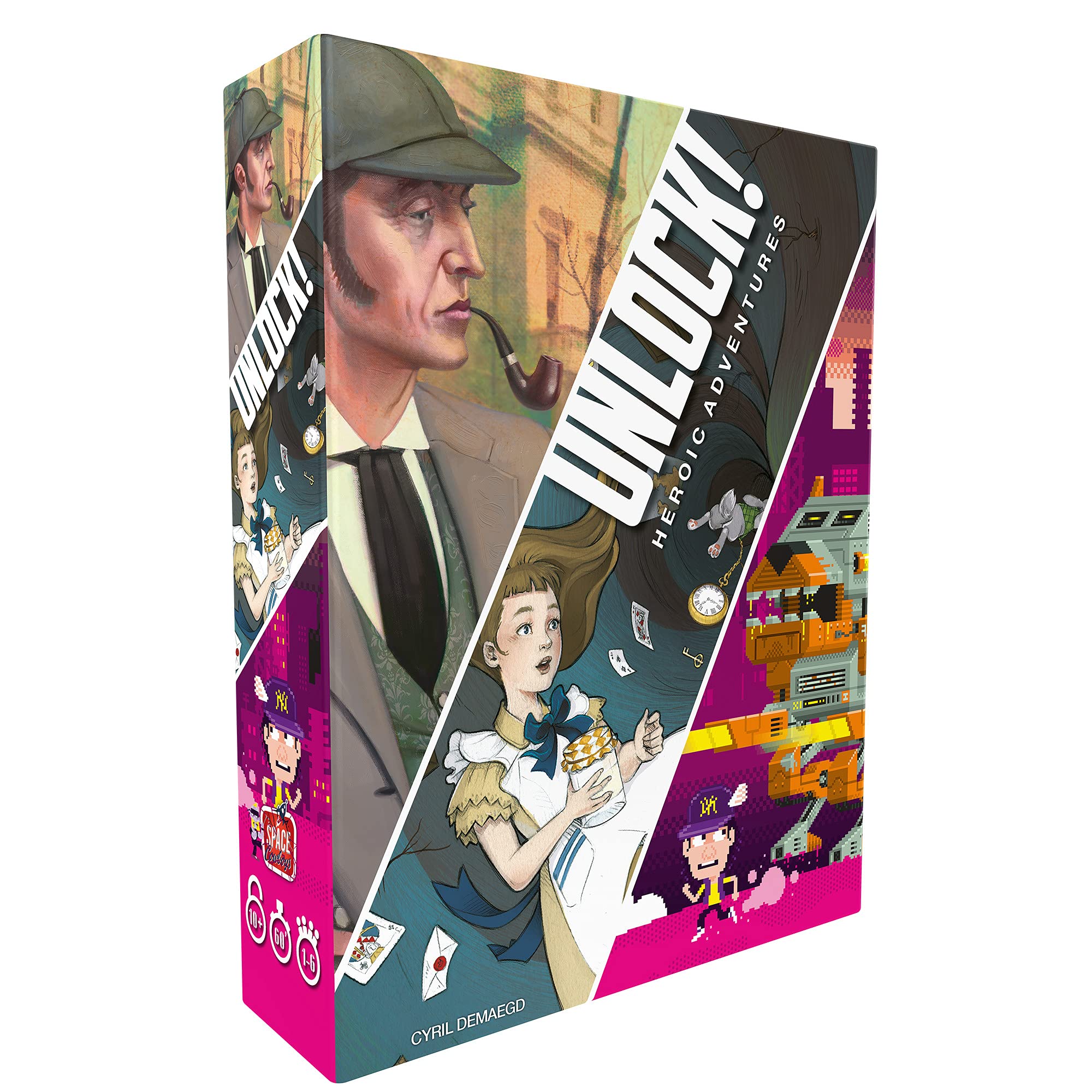 Asmodee Unlock! Heroic Adventures Escape Room Card Game Ages 10+ 1-6 Players 60 Minutes Playing Time — image 1