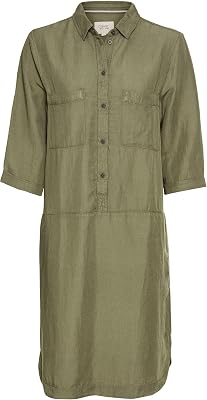 Damen Schlupfkleid mit Hemdkragen Grün, Womenswear-M