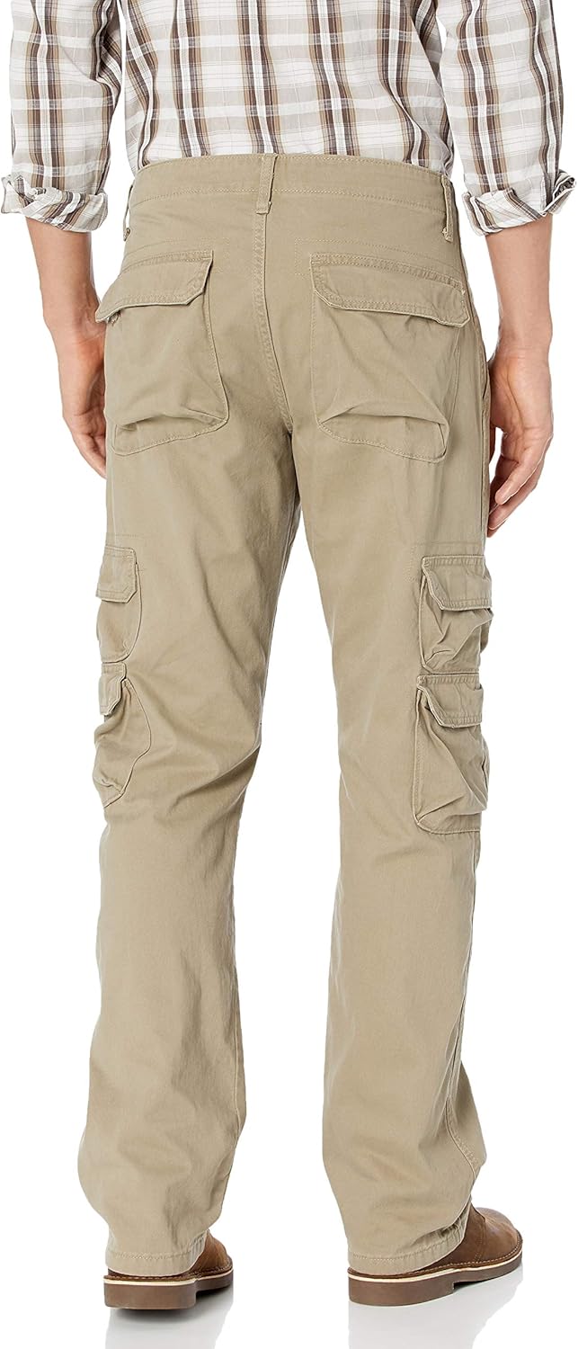 Wrangler Authentics Men's Premium Relaxed Fit Straight Leg Cargo Pant at  Men’s Clothing store