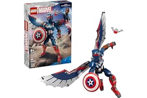 LEGO Marvel New Captain America Construction Figure - Buildable Action Figure - Birthday Gift for Boys and Girls Ages 8+ - Avengers Super Heroes Toy for Kids - 76296