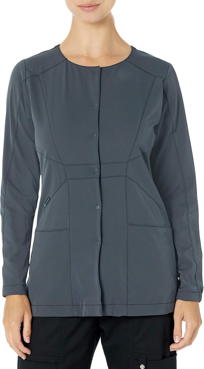 WonderWink Women's Hp Snap Front Scrub Jacket: Clothing