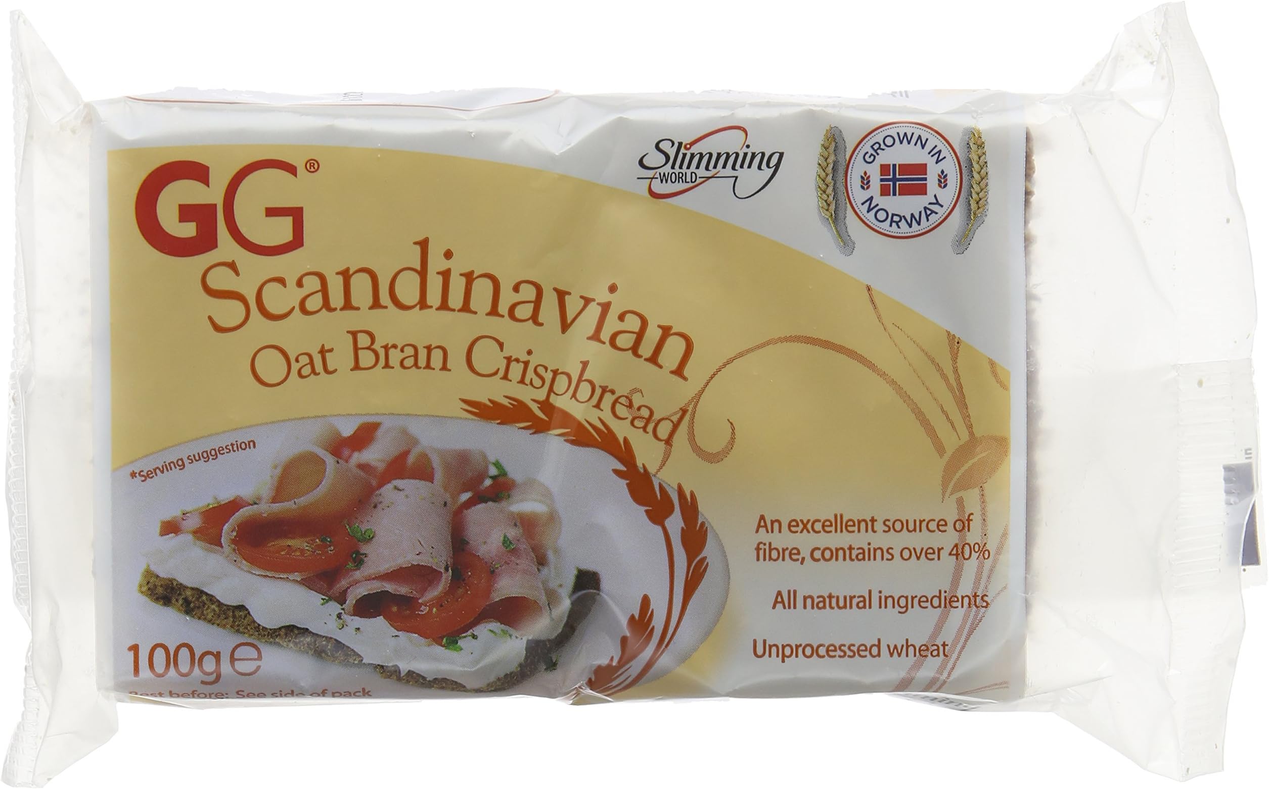 GG Oatbran Salt Free Crispbread 100 g (Pack of 10)