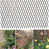 Helprise Expandable Willow Lattice Fence Panel Plant Support Garden Trellis for Climbing Vine Ivy Rose Cucumbers Clematis Outdoors Garden Yard, 36X92 Inch(1PC)