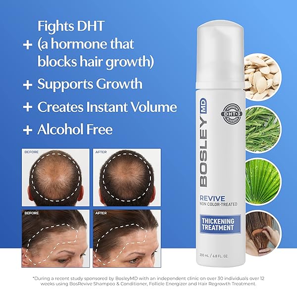 BOSLEYMD BOSREVIVE THICKENING TREATMENT FOR NOTICEABLY THINNING HAIR (NON COLOR-TREATED HAIR), 6.8 FL OZ (PACK OF 1)