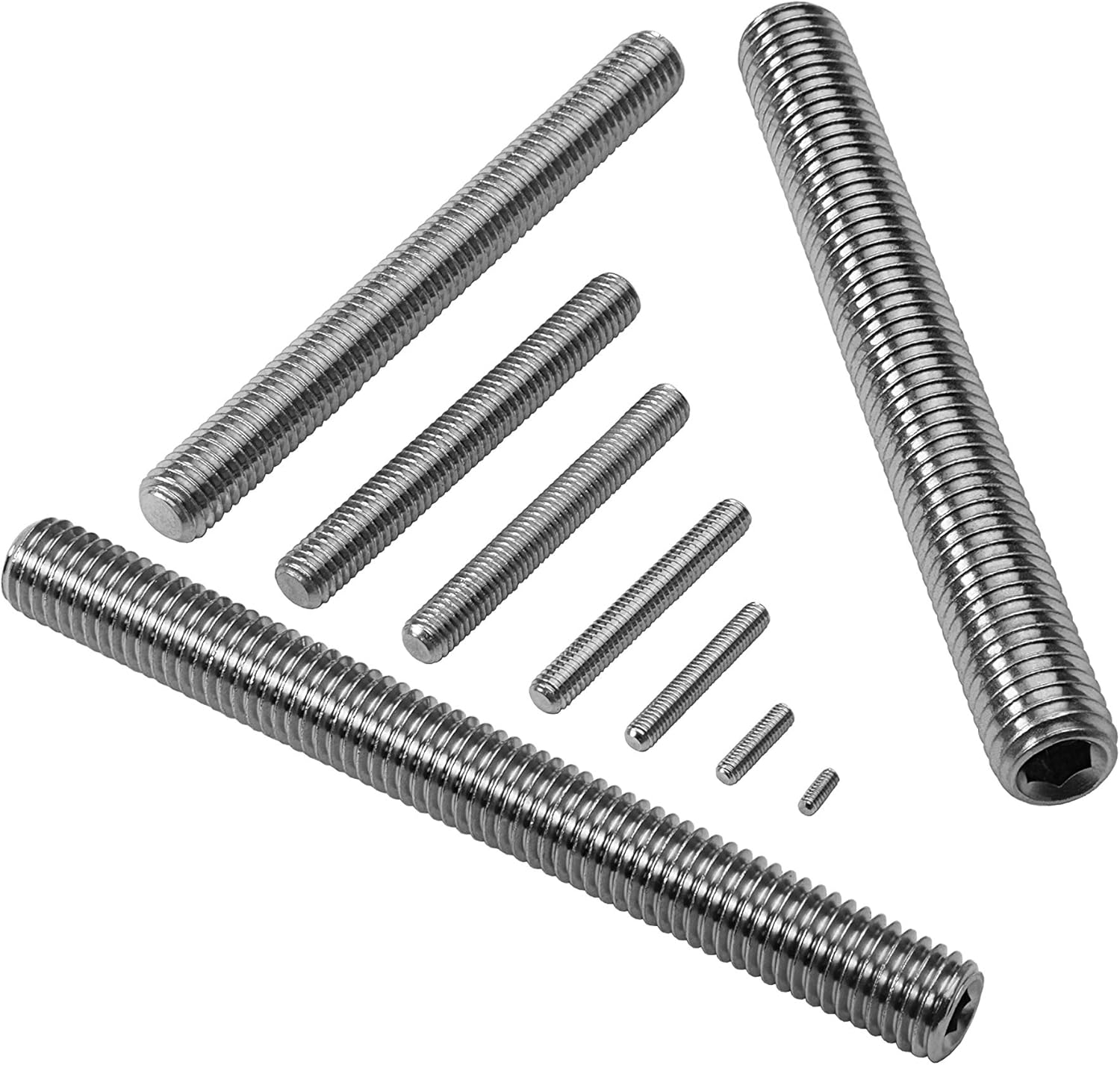 100x M6x16mm Madenschrauben Edelstahl A2 - DIN 914 Innensechskant