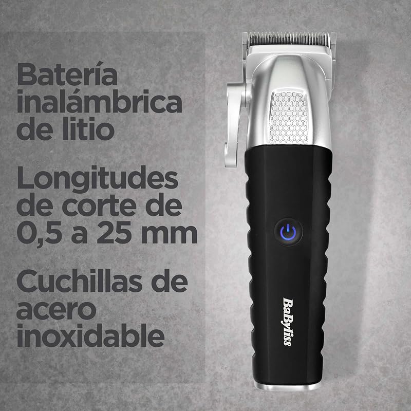 Cortapelos Lithium Power, Inalámbrico, Batería de litio, Carga rápida, Cuchillas de acero japonés