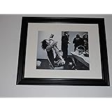 Framed Led Zeppelin Jimmy Page/Robert Plant '75 Backstage Jack Daniels 14"x17"