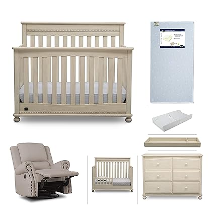 Amazon Com Crib Furniture 7 Piece Baby Nursery Set With