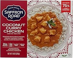 Saffron Road Frozen Coconut Curry Chicken – High Protein, Seed Oil Free, Chickens Raised with No Antibiotics, No Artificial I