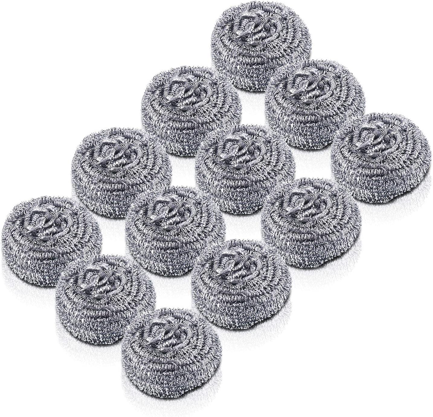 LURICO 12 Pack Stainless Steel Sponges, Stainless Steel