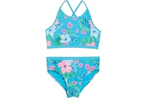 Lands' End Girls' Swimwear UPF 50 Bikini Top and Bottom Swim Set (XS-XL)