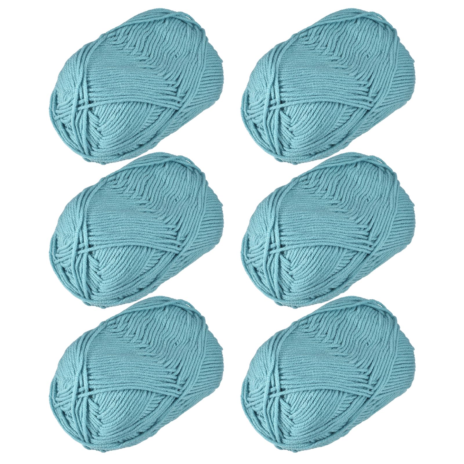 uxcell Acrylic Yarn Skeins, 300g/10.58oz (6 Pack of 50g) Soft Crochet Yarns for Knitting and Crocheting Craft Project, Dark Blue
