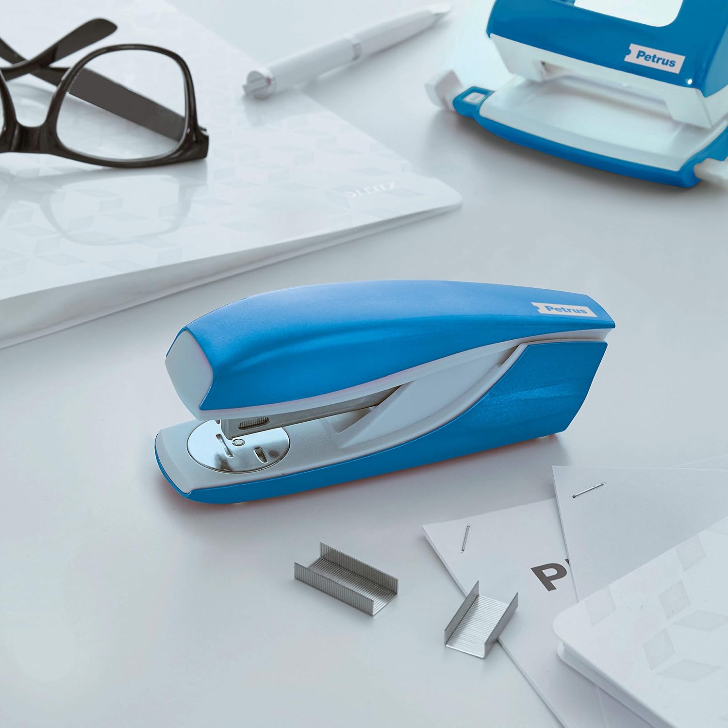 Petrus Wow Metal Office Stapler - Metallic Blue - Image 4