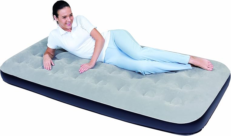 Amazon Co Jp Bestway フロック加工 ツイン エアベッド 高耐久修理パッチ付き 74 X 39 X 8 5インチ おもちゃ