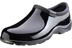 Sloggers Original Waterproof Rain and Garden Shoe for Women– Outdoor Slip-On Garden Clog - Made in The USA with Premium Comfort Insole and Arch Support - Classic Black, Size 8
