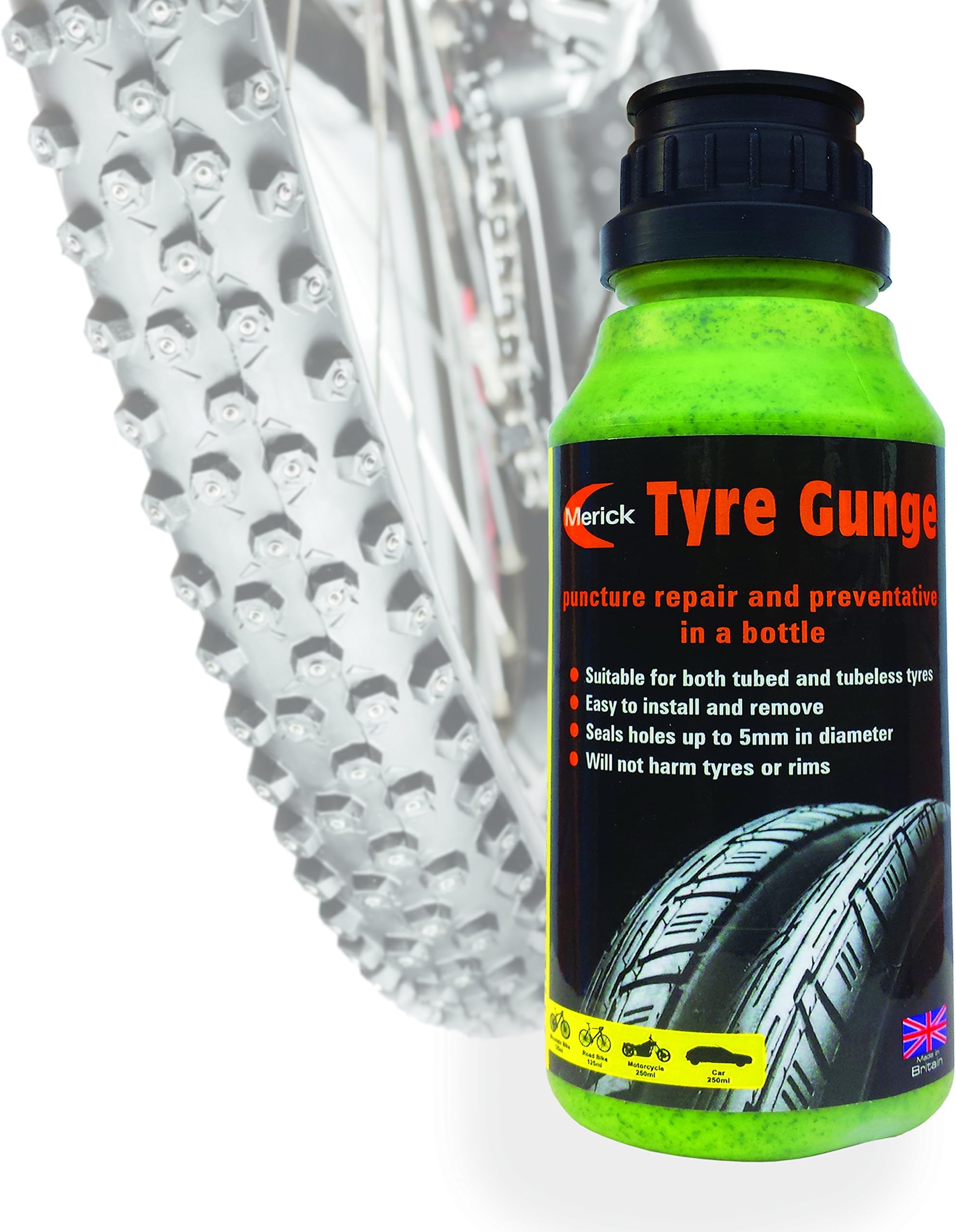 Tyre Gunge Bicycle Tyre/Tube Sealant- 250 ml Bottle