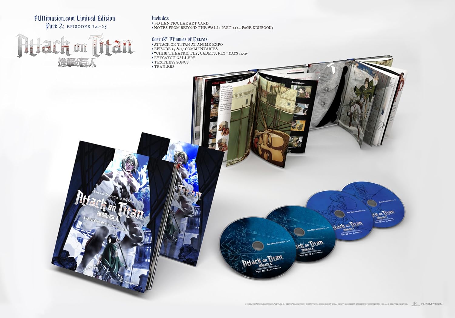 Amazon Com Attack On Titan Part 2 Limited Edition Blu Ray Dvd Combo Bryce Papenbrook Trina Nishimura Josh Grelle Tetsuro Araki Mike Mcfarland Movies Tv