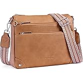 Lexiyat Crossbody Bags for Women Rfid Travel Crossbody Purses Leather Handbags Medium Shoulder bag with Adjustable Strap