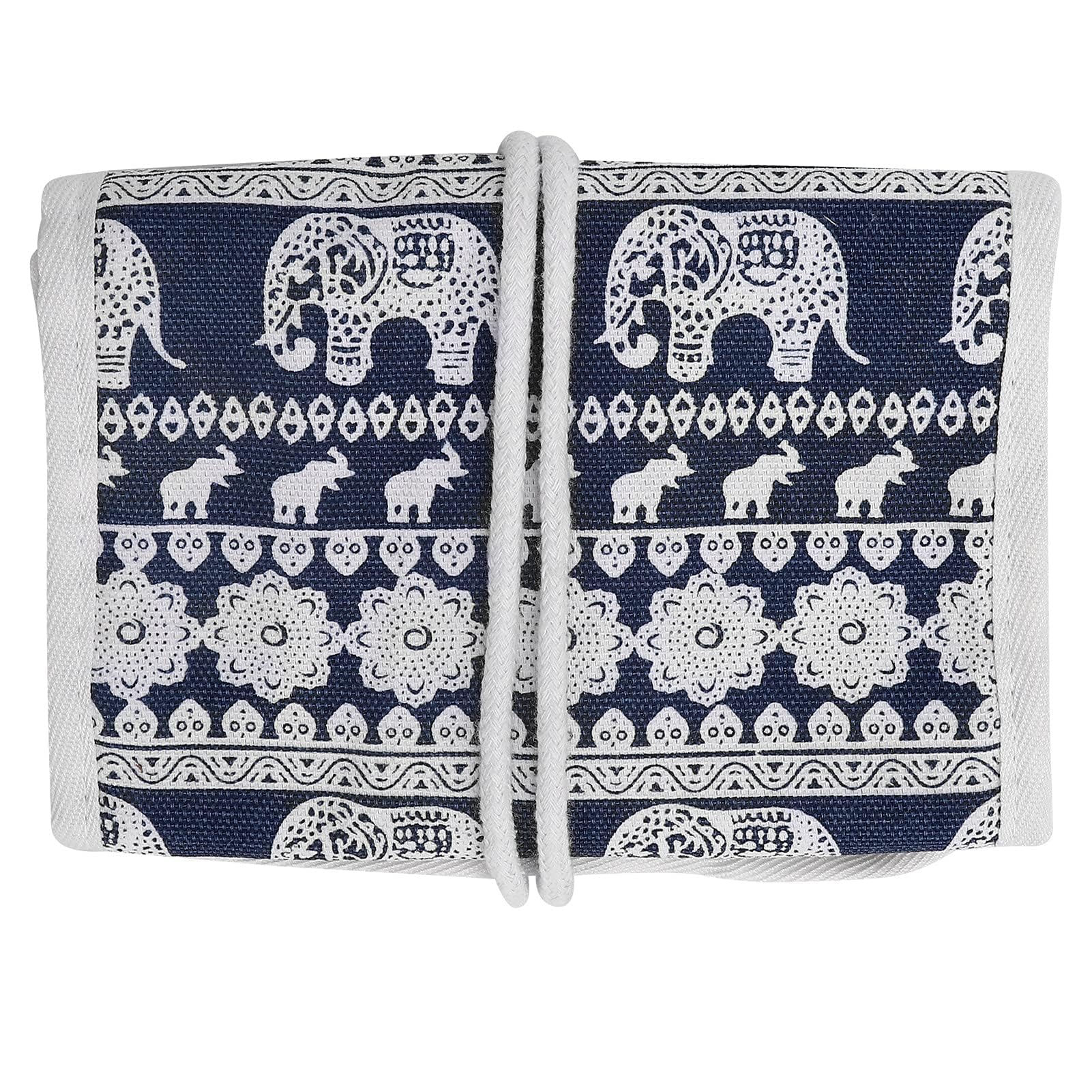 Zerodis Knitting Crochet Needle Case, Travel Carry Family Storage Roll Bag Oxford Cloth Organizer for Various Crochet Needles and Knitting Accessories