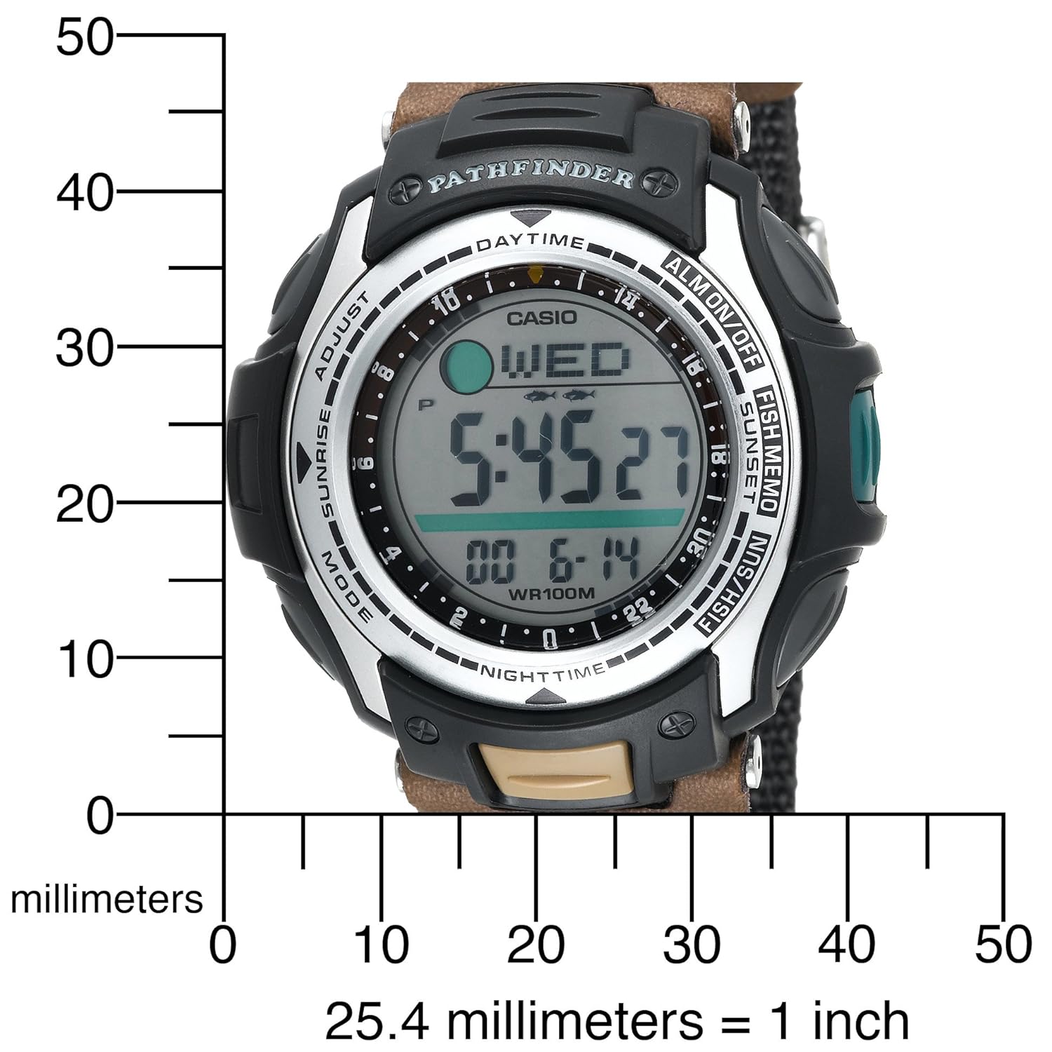 Amazon.com: Casio Men's PAS400B-5V "Pathfinder" Resin Fishing Watch With